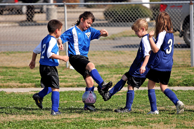 U8's battling for the ball